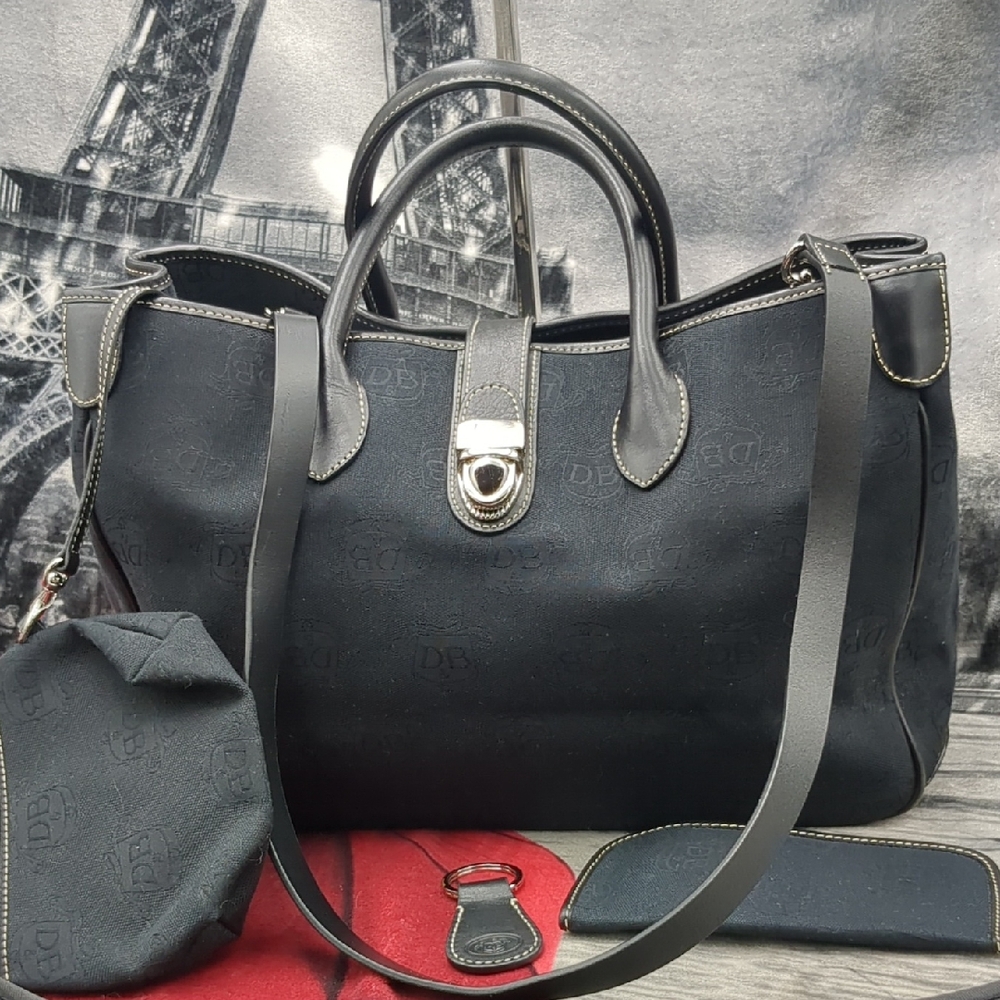 Dooney & Bourke Canvas And Leather Tote